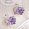 Broche de Cisne de Cristal estilo Coreano Lujo Ligero de Alta Gama Estilo Chanel Vintage Corsage Pin Antideslizante Accesorios de Ropa