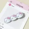 Grampo de cabelo kt com glitter fino de três peças, grampo lateral, divertido e feminino, franja de gato, grampo lateral, grampo de cabelo versátil para estudantes, pequeno presente