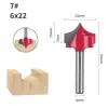 Cuchillo de talla rojo de 6 mangos con punta fresadora para carpintería fresadora CNC cabezal de fresado de panel de puerta de tabla de madera fresadora de fantasía
