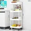 Pequeño estante de almacenamiento con carrito para sala de estar, cocina, baño, estante multicapa móvil para snacks, estante de almacenamiento junto a la cama del dormitorio