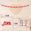 Decoração de Casamento para o Quarto: Tecido Não Tecido Criativo com Palavras Felizes e Designs em Formato de Coração para uma Atmosfera Festiva