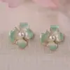 2025 Explosiones Moda Exquisita Primavera y Verano Esmalte Glaseado Pendientes Nuevo Estilo para Mujer Frescos Pendientes Versátiles Pendientes Pin de Plata