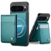 Funda de teléfono magnética dos en uno para carga inalámbrica, con tarjetero y funda protectora de cuero, adecuada para Google Pixel 11Proxl