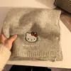 Forro Polar Invierno Cálido Protección para Orejas Exterior Resistente al Viento Protección para Frente Cinta para la Cabeza Bordado de Gato Kt Bufanda Linda de Moda para Hombres y Mujeres
