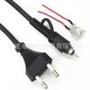 Cabo de Alimentação com Plug Rotativo Europeu Plug Redondo de Dois Pinos Padrão Europeu com Rabo Rotativo Cabo de Alimentação Cabo para Cabeleireiro