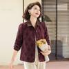 Chaqueta Casual para Mamá 2025 Otoño Nuevo Estilo Corto Holgada con Solapas para Mujeres de Mediana Edad y Mayores Tops Estilo Primavera y Otoño