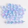 Cuentas de Vidrio Lisas de Agujero Recto Forma de Corazón Degradado Gotas de Agua Pétalos Estrella de Cinco Puntas DIY Materiales para Ropa Hecha a Mano Pasador