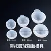 Molde de Silicone Bola Redonda Planeta Epóxi Cristal DIY Artesanal Joias Esfera Flores Secas Acabamento Espelhado Alto Hemisfério Ornamento