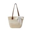 Vacaciones de Verano en la Playa Tejido de Paja 2026 Nueva Moda Versátil Bolso de Hombro Tote Cubo para el Trabajo