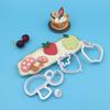 Molde de Pan al Vapor de Frutas y Verduras de Dibujos Animados Patrón Creativo Pasta Artificial Fondant Galleta Pastel Impresión Corte Molde Herramienta para Hornear