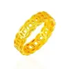 Transmisión en Vivo de Anillos de Flor de Rosa Chapados en Oro de Alta Calidad, Mismo Estilo que las Joyerías de Oro, Anillos Ajustables de Pixiu Chapados en Oro a la Moda, Al por Mayor en Stock
