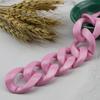 Plástico acrílico color sólido brillante colorido cadena 35*35 hebilla de plástico anillo abierto joyería accesorios de equipaje