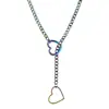 Gótico Europeo y Americano Cadena Cubana Colgante de Amor Personalizado Moda Lazo Collar de Amor Ajustable Venta al por Mayor Transfronteriza