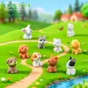 Mini Cachorro Lindo Micro Paisaje Resina Creativa Simulación Dibujos Animados Figura de Perro Decoración de Perro DIY Accesorios