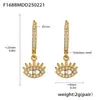 Brincos Rice Duoduo em aço inoxidável com zircônia incrustada, brincos totalmente cravejados de diamantes, brincos geométricos com múltiplos elementos, combinação de brincos banhados em ouro 18k