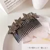 Acessório de Cabeça Estilo Coreano Pente de Cabelo com Pente Fino de Pérola Artificial Coreana Pente para Franja Pente Fino Fofo Elegante Grampo de Cabelo Dentado Antiderrapante Acessórios de Cabelo Estrela
