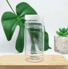 250ml ml garrafa de plástico transparente garrafa de cuidados de saúde marrom crisântemo chá bambu pet cápsula metal tampa garrafa