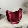 Coreano Versátil Estudante Ins Japonês Harajuku Simples Harajuku Estilo Casual Artístico Ombro Crossbody Cor Sólida Dumpling Bolsa