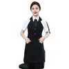 Nova Rede Café Restaurante Ocidental Equipe de Caixa Uniforme de Trabalho Salão de Beleza Cabeleireiro Salão de Unhas Colete Feminino Avental