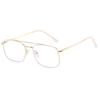 Gafas de lectura de marca BJYX, marco completo, caja de negocios, ultraligeras, ultratransparentes, de color sólido, de metal, de alta calidad, anti luz azul, espejo plano