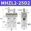 Cilindro de Dedos Hfz/Mhzl2/Mhz2-6-10-16-20-25-32D Pinza Paralela Neumática