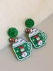 Pendientes de la serie navideña, pendientes de Papá Noel con diseño de árbol de Navidad, pendientes 2023, pendientes de diseño de nicho, venta al por mayor para mujer.