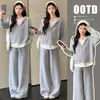 Nueva colección otoño e invierno 2026: Conjunto de maternidad de dos piezas, con mangas largas y capucha, de estilo holgado, favorecedor y relajado