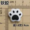 Parche de hebilla para zapatos de agujero de gato negro y blanco acostado en 3D, accesorios de goma blanda, decoración hecha a mano para taza de almacenamiento DIY, carcasa de teléfono móvil