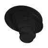 Pegatinas de tela monocromáticas de tamaño grande y mediano, color negro puro, para reparar agujeros de ropa, mochilas escolares, decoración, insignias de sarga, accesorios.