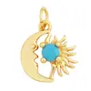 S28 Accesorios para joyería DIY micro incrustación aceite mini sol rayo molino de viento copo de nieve luna estrellas