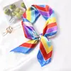 Pañuelo cuadrado pequeño de satén 50 para mujer primavera, otoño e invierno, bufanda decorativa profesional para el cuello, bufanda fina
