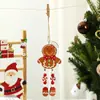Decoraciones Navideñas Nuevas Transfronterizas Colgantes para Árbol de Navidad Regalos Pareja de Madera Hombre de Jengibre Colgante Pequeño de Piernas Largas