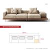 Sofá de madera maciza estilo japonés de estilo troncos, ligero, de lujo, para casa de familia, de tela, de diseñador, de villa, de combinación simple.