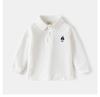Polo para Niños Nuevo Otoño Camiseta de Manga Larga con Cuello para Niños Estilo Coreano Tops para Bebés Ropa Moderna para Niños Venta al por Mayor