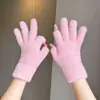 Luvas de Inverno com Dedos Expostos, Quentes para Tela de Toque, Veludo de Visão Meio Dedo, Estilo Coreano Fofo, Pelúcia, à Prova de Frio, Dedos Vazados para Estudantes, Ciclismo