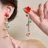 Pendientes de Pedrería Exagerada Super Brillantes de Lujo Ligero para Graduación y Noche, Pendientes de Botón Elegantes y Geniales, Pendientes de Diosa