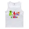 Colete de verão 2023 para crianças estilo coreano algodão casual base camisa suor absorvente açúcar guo frutas esportes meninos sem mangas undershirt