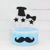 Traje Decorativo para Hornear Pasteles Corbata de Moño Tarjeta Negra Dorada para Hombres Día del Padre Caballero Guapo Papá Cumpleaños Enchufe
