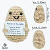 Muñecos de Ganchillo Hechos a Mano de Venta Caliente Transfronterizos, Regalos de Tejido con Hilo, Emoticonos de Energía Positiva, Adornos de Escritorio de Papa y Pepino