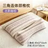 Almohada cervical triangular de trigo sarraceno para adultos, almohada herbal para dormir, almohada de soporte para el cuello, núcleo de almohada duro, almohada de trigo sarraceno para una persona en stock