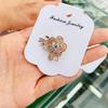 Broche Pequeno Criativo de Liga com Strass Cisne Laço Estrela de Cinco Pontas Corsage Novo Broche Acessório de Roupa Estilo Cisne