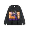 Riman Street Retro Vestido T-shirt manga curta Anime New Top Heavy Fried Flower Washing Anime Printed Top