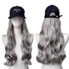 Amazon Sombrero Peluca Gorra de Béisbol Peluca Mujeres Africanas Naranja Estilo de Cabello Largo Rizado Cabello Sintético Cubrecabezas Stock de Fábrica