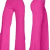 Pantalones de Pierna Ancha Casual Rectos Sueltos de Cintura Alta con Cinturón Hueco Moda Femenina de Comercio Exterior Europeo y Americano Verano 2023