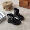 Botines Cortos Estilo Británico para Niñas 2026 Invierno Nuevos Botines para Niños de Moda Versátiles para Bebé Niña Calidez con Felpa Botas Martin