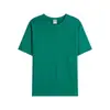 Camiseta de manga corta en stock para hombre, verano, color liso, holgada, manga media, algodón, cuello redondo, top simple, camiseta base, ropa para hombre