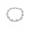Pulsera popular de flor de circón estilo francés, sensación de lujo ligero y alta gama, diseño único, moda de nicho, joyería elegante al por mayor
