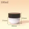 Tarros de crema de boca ancha de PP en stock, tarros dispensadores de crema facial de mascarilla de barro limpiadora, tarros vacíos de crema esmerilada de 30/50/100/500g