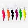 Pendientes acrílicos fluorescentes de moda europea y americana transfronterizos, super grandes, de rayo famoso, punk, para cantante de actuación, discoteca, en stock