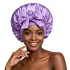 [Gorro de Ducha Monocromático de una Sola Capa] El Popular Gorro de Seda Artificial con Lazo de Cinta de Satén de Amazon